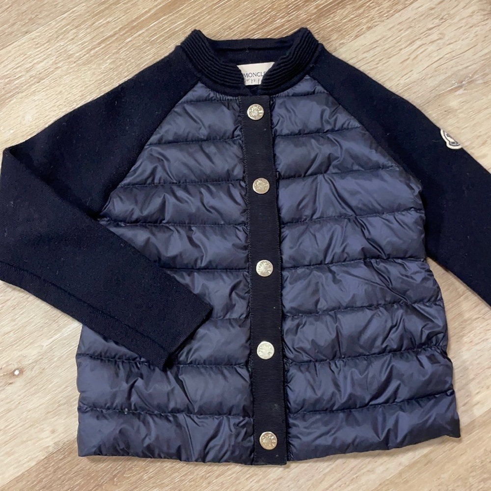Girls MONCLER cardigan and down jacket size 6